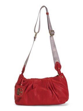 VALENTINA Made In Italy Leather Pleated Shoulder Bag